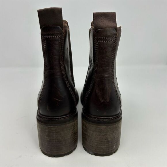 Timberland Sienna High Chelsea Boots Brown Burgundy Leather Size 11 Slip-On - Picture 8 of 14